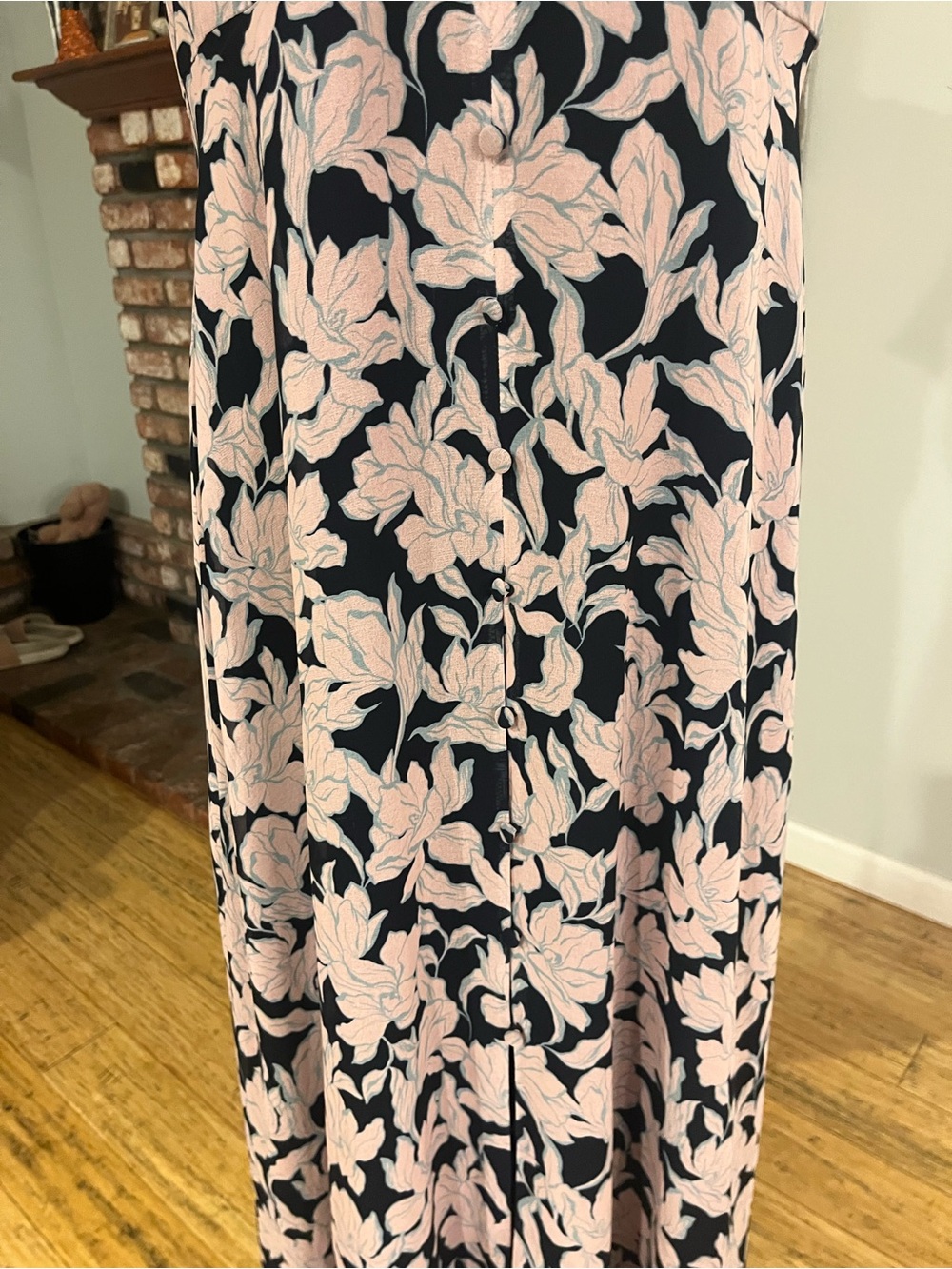Hutch $198 PTP 22 Navy Maxi Dress with Blush Floral Print - Picture 6 of 7